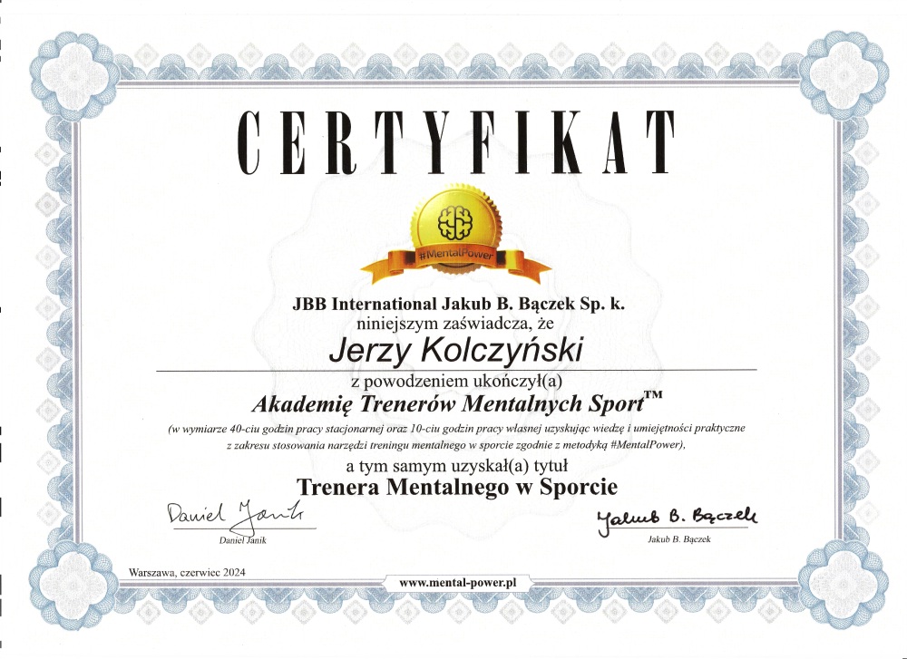 Cetryfikat ATM Sport-1000